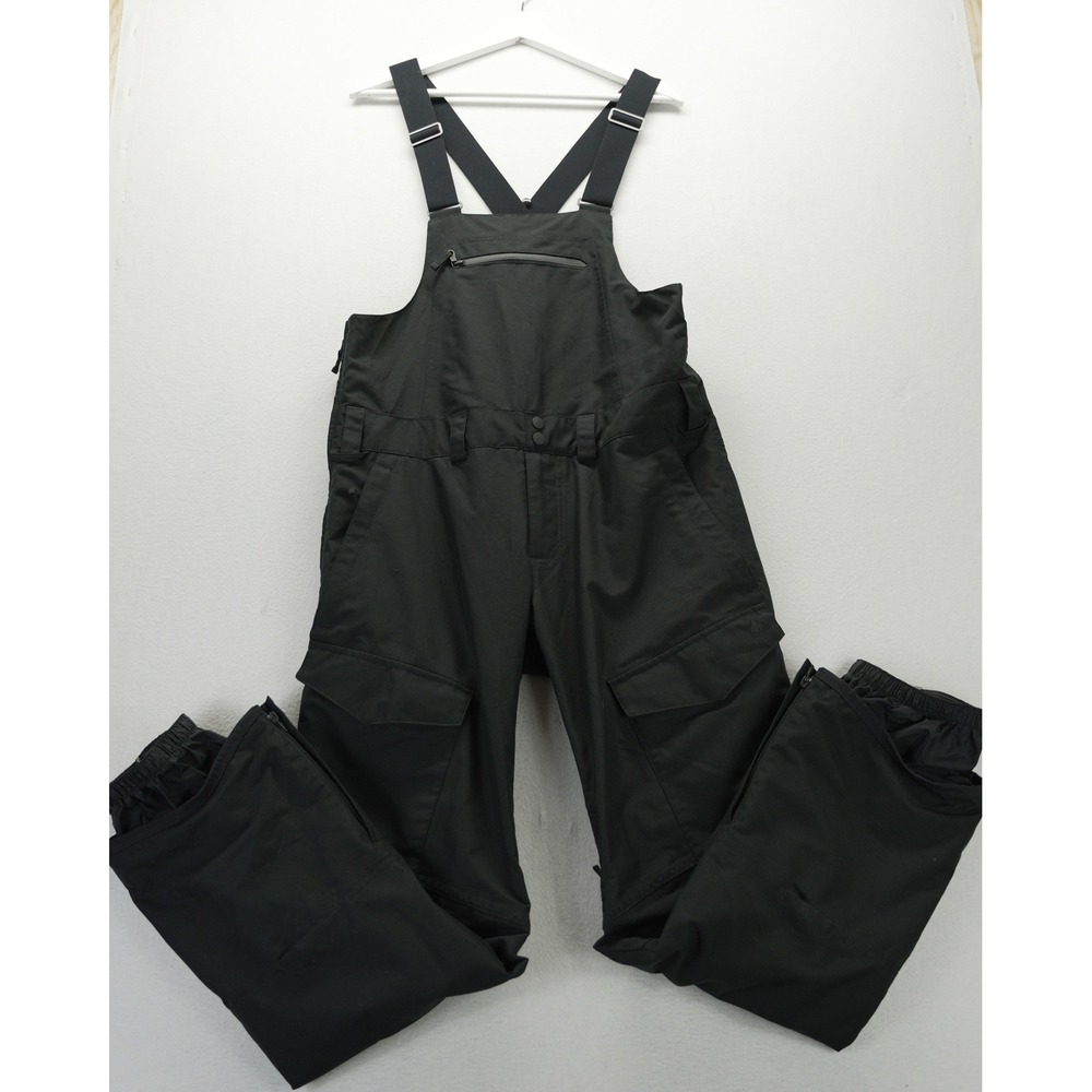 Burton Reserve Bib Snowboard Pants Mens Small Black Living Lining Overalls S